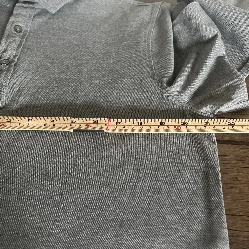 Polo Ralph Lauren Mens Gray Slim Fit Long Sleeve‎ Polo Shirt Preppy Classic